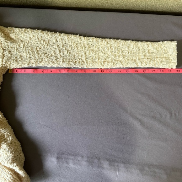 Anthropologie sweater women XS cotton blend long sleeve open knit white - Picture 9 of 10